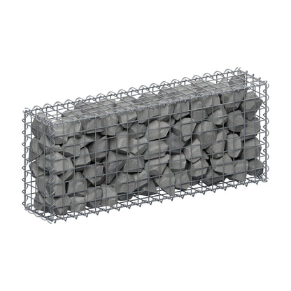 Gabione 100 cm x 40 cm x 20 cm (L x H x T), Maschenweite 5 cm x 5 cm, Spirale