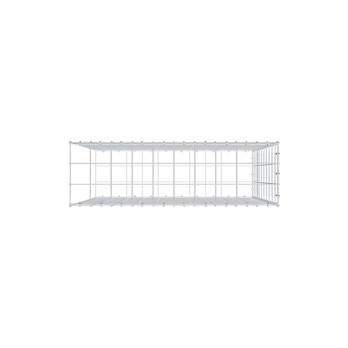 Extra gabion typ 2 100 cm x 100 cm x 30 cm (L x H x D), maskstorlek 10 cm x 10 cm, C-ring