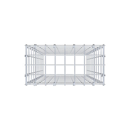 Monteret gabion type 3 100 cm x 40 cm x 20 cm (L x H x D), maskestørrelse 5 cm x 10 cm, C-ring