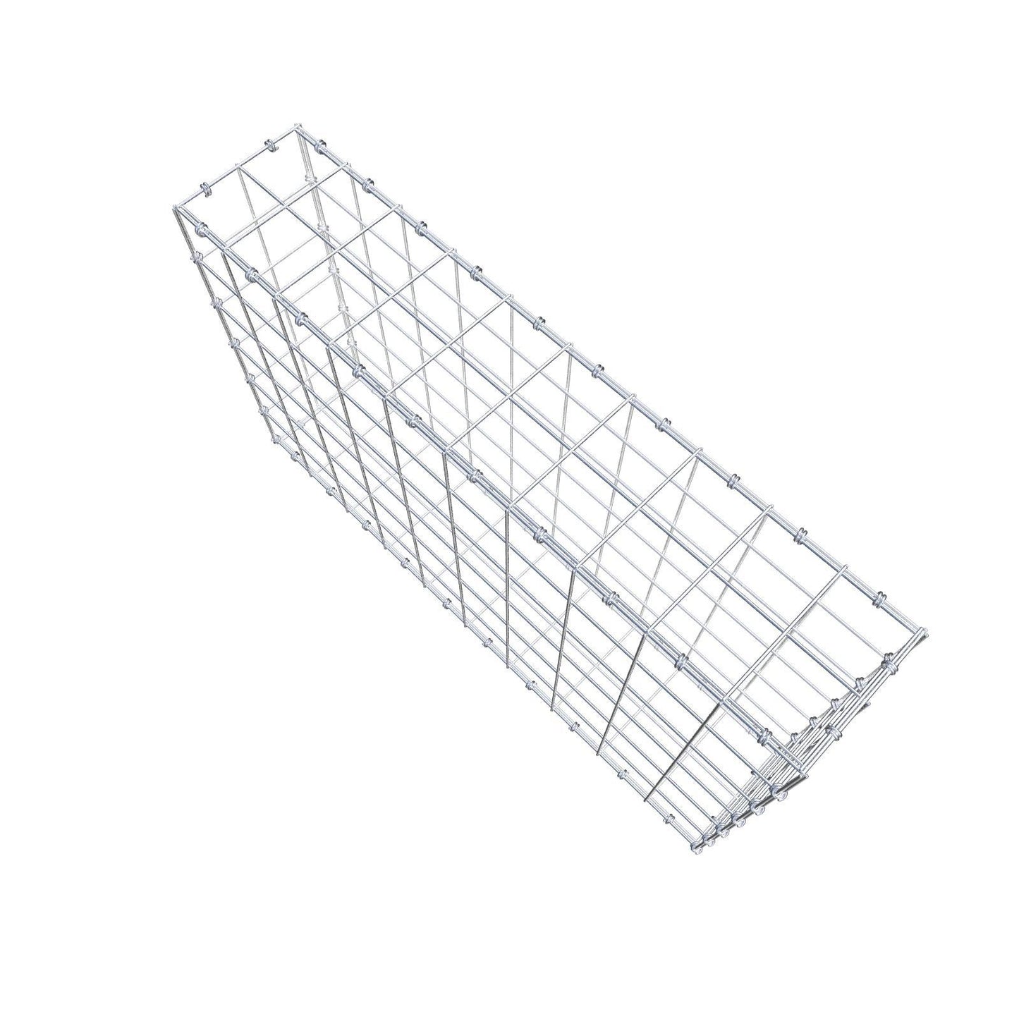 Gabião 100 cm x 60 cm x 20 cm (C x A x P), malhagem 10 x 10 cm, anel espiral
