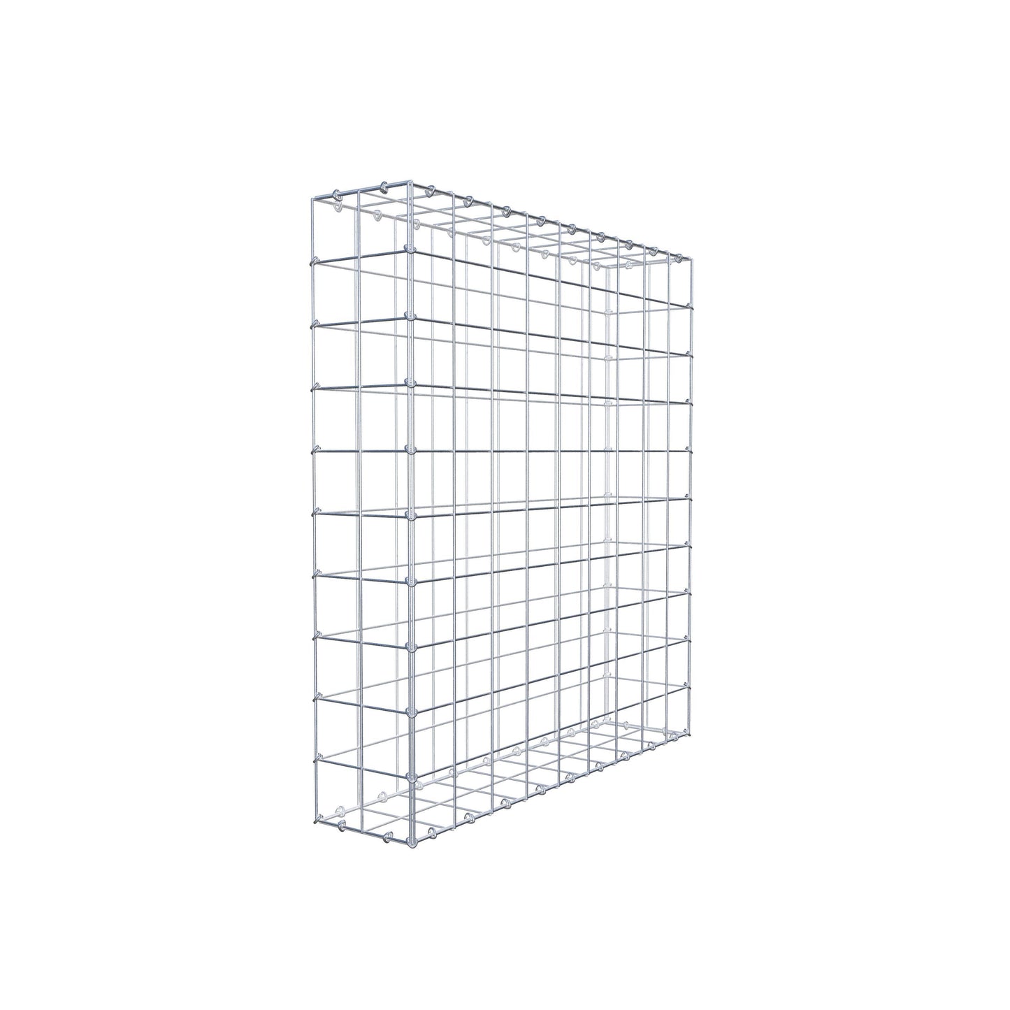 Gavión 100 cm x 90 cm x 20 cm (L x A x P), malla 10 cm x 10 cm, anillo en C
