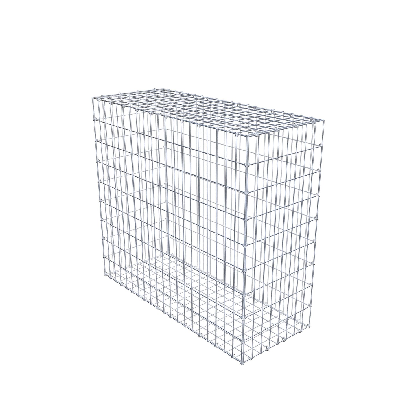 Gabião 100 cm x 90 cm x 40 cm (C x A x P), malhagem 5 cm x 10 cm, anel C