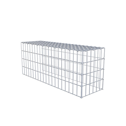 Gabbione aggiuntivo tipo 4 100 cm x 40 cm x 30 cm (L x H x P), maglia 5 cm x 10 cm, anello a C