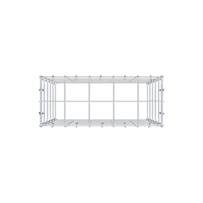 Mounted gabion type 3 50 cm x 50 cm x 20 cm (L x H x D), mesh size 10 cm x 10 cm, C-ring