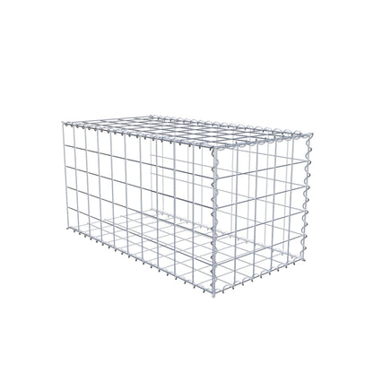 Opvokset gabion type 2 100 cm x 50 cm x 50 cm (L x H x D), maskestørrelse 10 cm x 10 cm, spiral