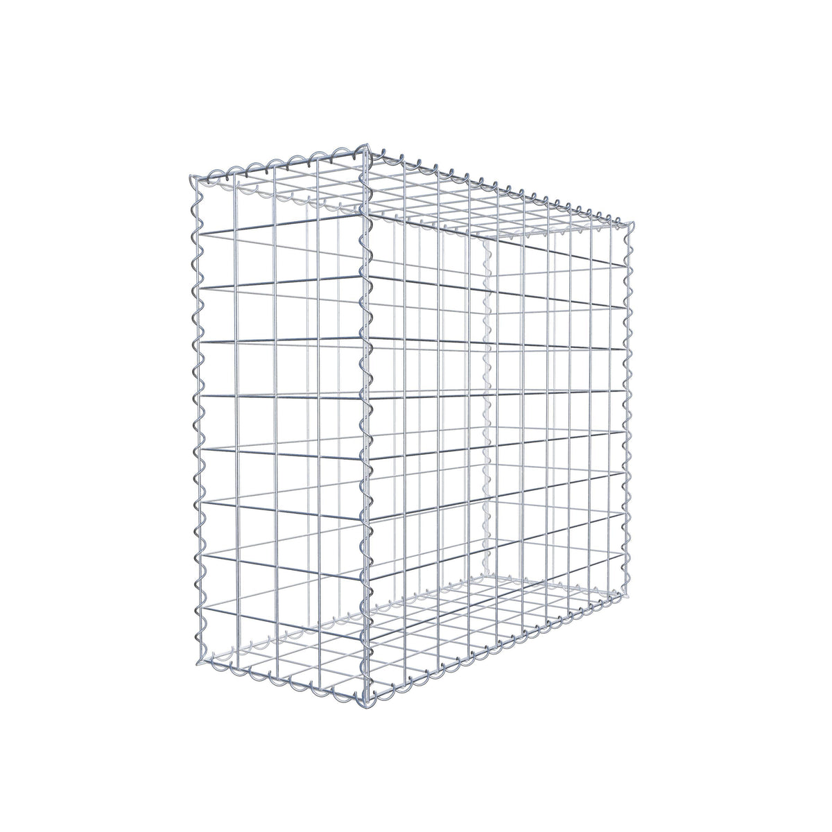 Gabião 100 cm x 90 cm x 40 cm (C x A x P), malhagem 10 cm x 10 cm, espiral