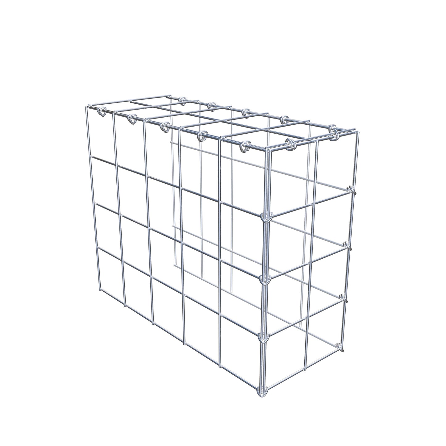 Gabião Tipo 4 50 cm x 40 cm x 20 cm (C x A x P), malhagem 10 cm x 10 cm, anel C