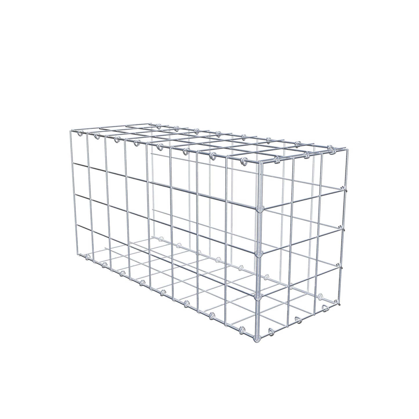 Gabião Tipo 2 80 cm x 40 cm x 30 cm (C x A x P), malhagem 10 cm x 10 cm, anel C