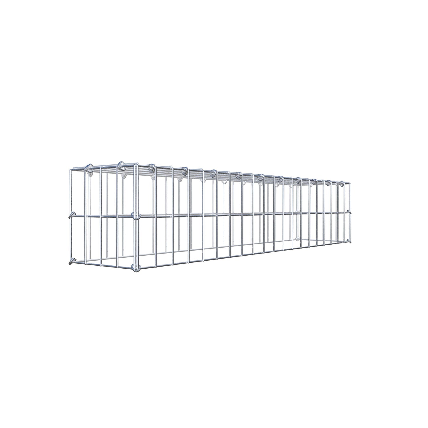 Anbaugabione Typ 3 100 cm x 20 cm x 20 cm (L x H x T), Maschenweite 5 cm x 10 cm, C-Ring