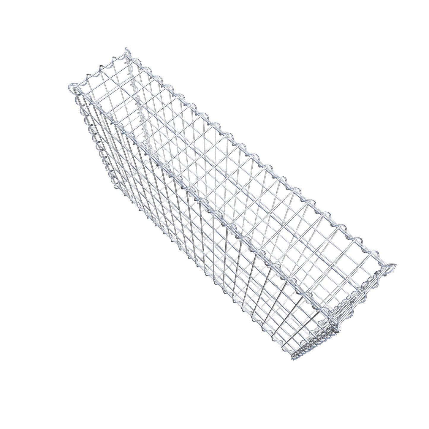 Juego de 2 gaviones 100 cm x 60 cm x 20 cm (L x A x P), malla 5 x 10 cm, espiral