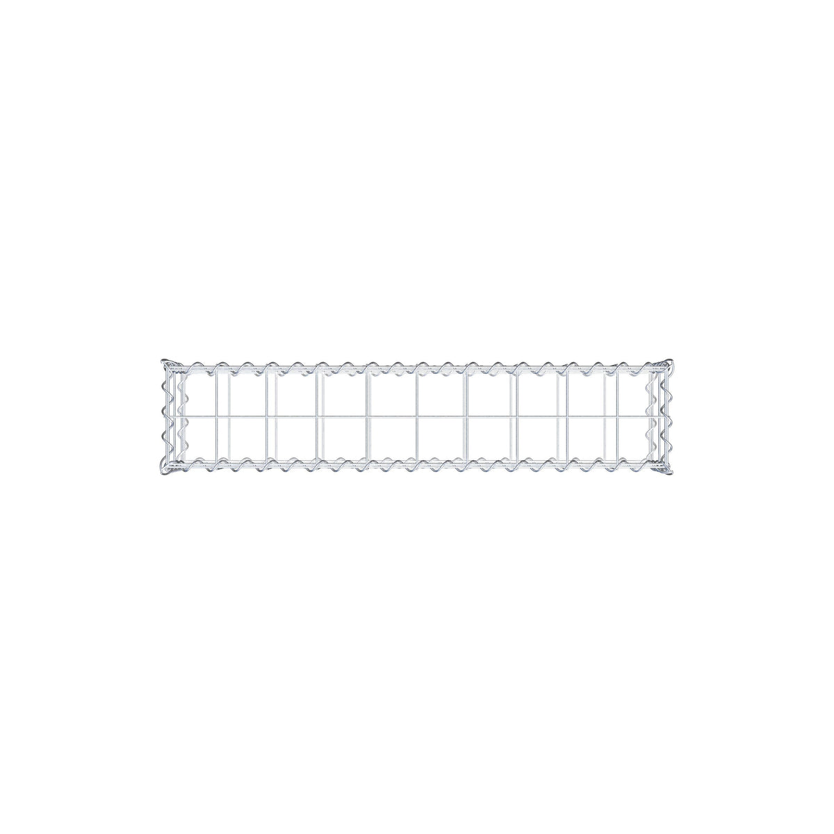 Gabbione 100 cm x 20 cm x 20 cm (L x H x P), maglia 10 cm x 10 cm, spirale