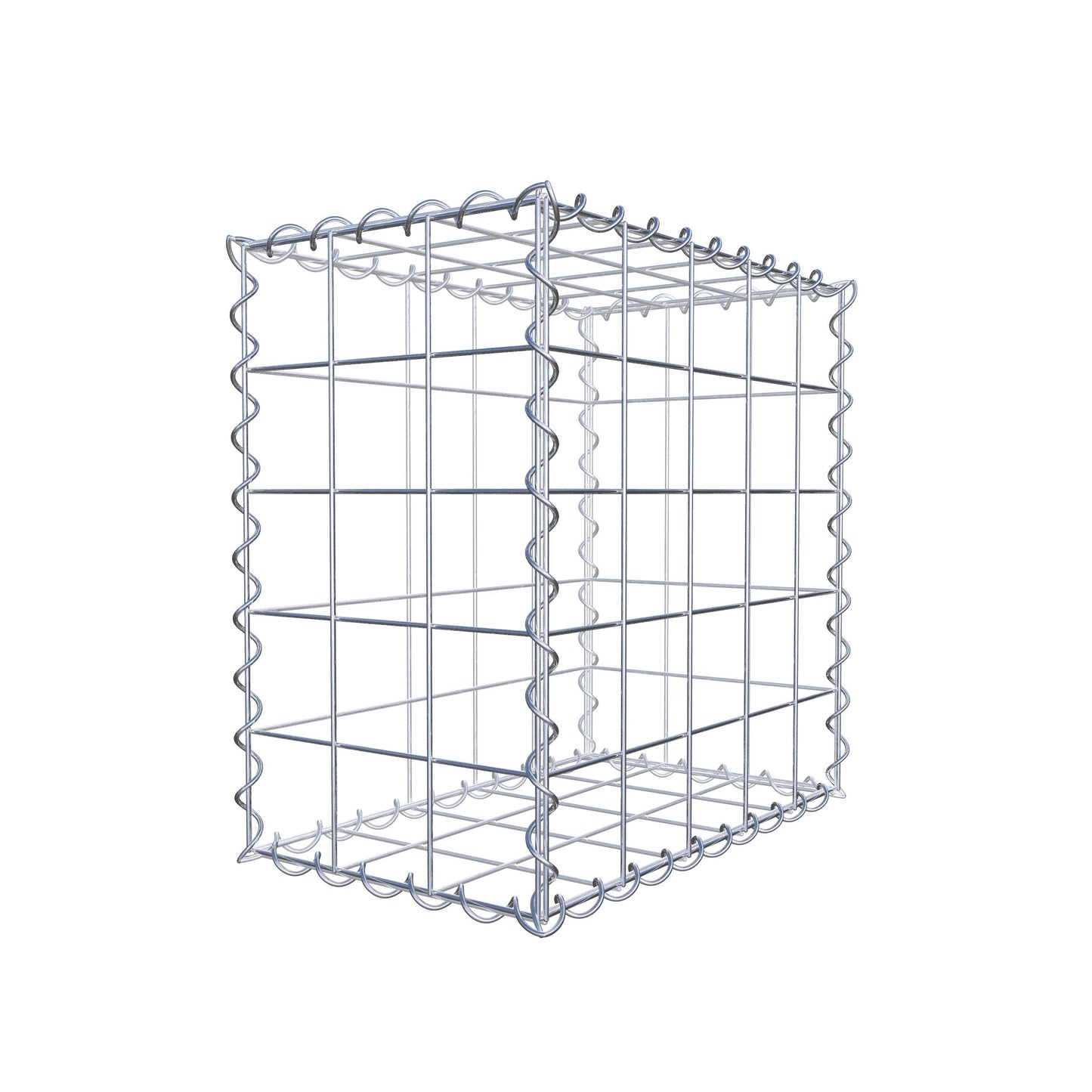 Gabion 50 cm x 50 cm x 30 cm (L x H x D), mesh size 10 cm x 10 cm, spiral