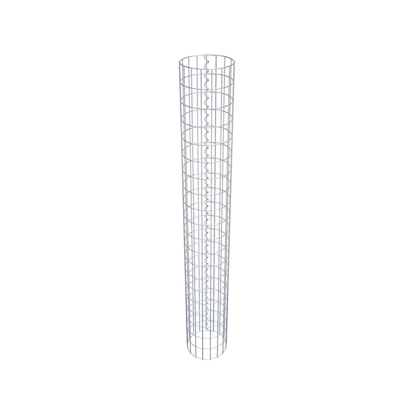 Colonna gabbionata rotonda 27 cm di diametro, 200 cm di altezza, maglia 5 cm x 10 cm