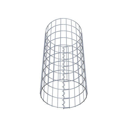 Schanskorfzuil rond 37 cm diameter, 80 cm hoogte, maaswijdte 5 cm x 10 cm