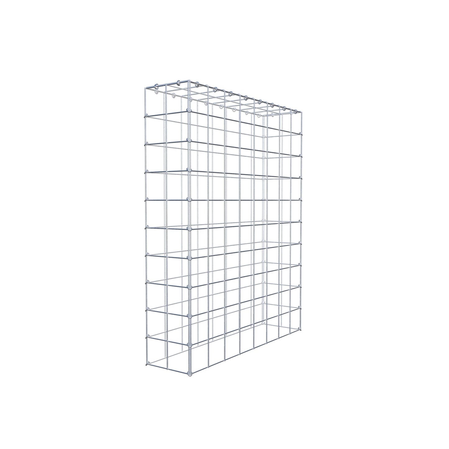 Monteret gabion type 3 100 cm x 80 cm x 20 cm (L x H x D), maskestørrelse 10 cm x 10 cm, C-ring
