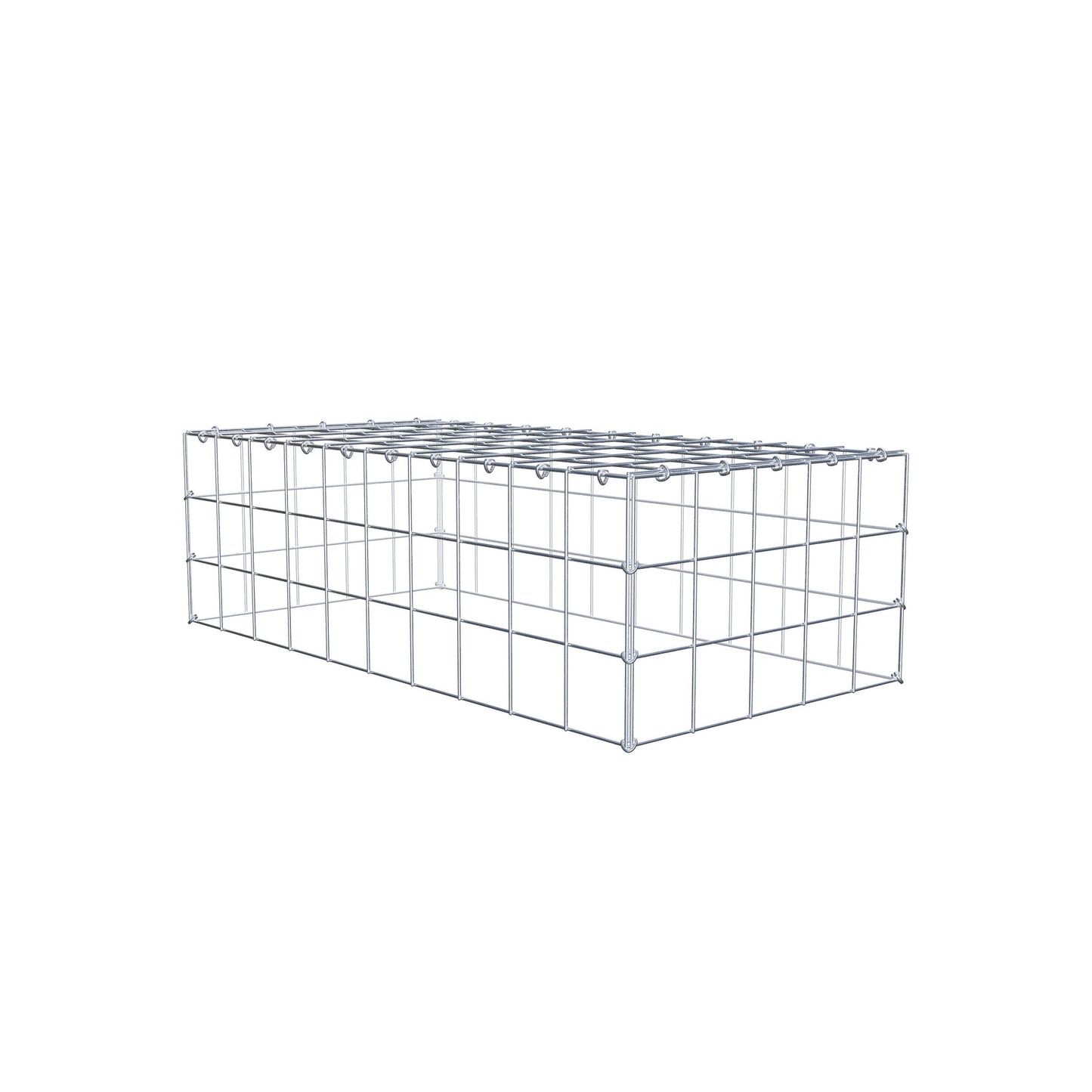 Gabião Tipo 3 100 cm x 30 cm x 50 cm (C x A x P), malhagem 10 cm x 10 cm, anel C