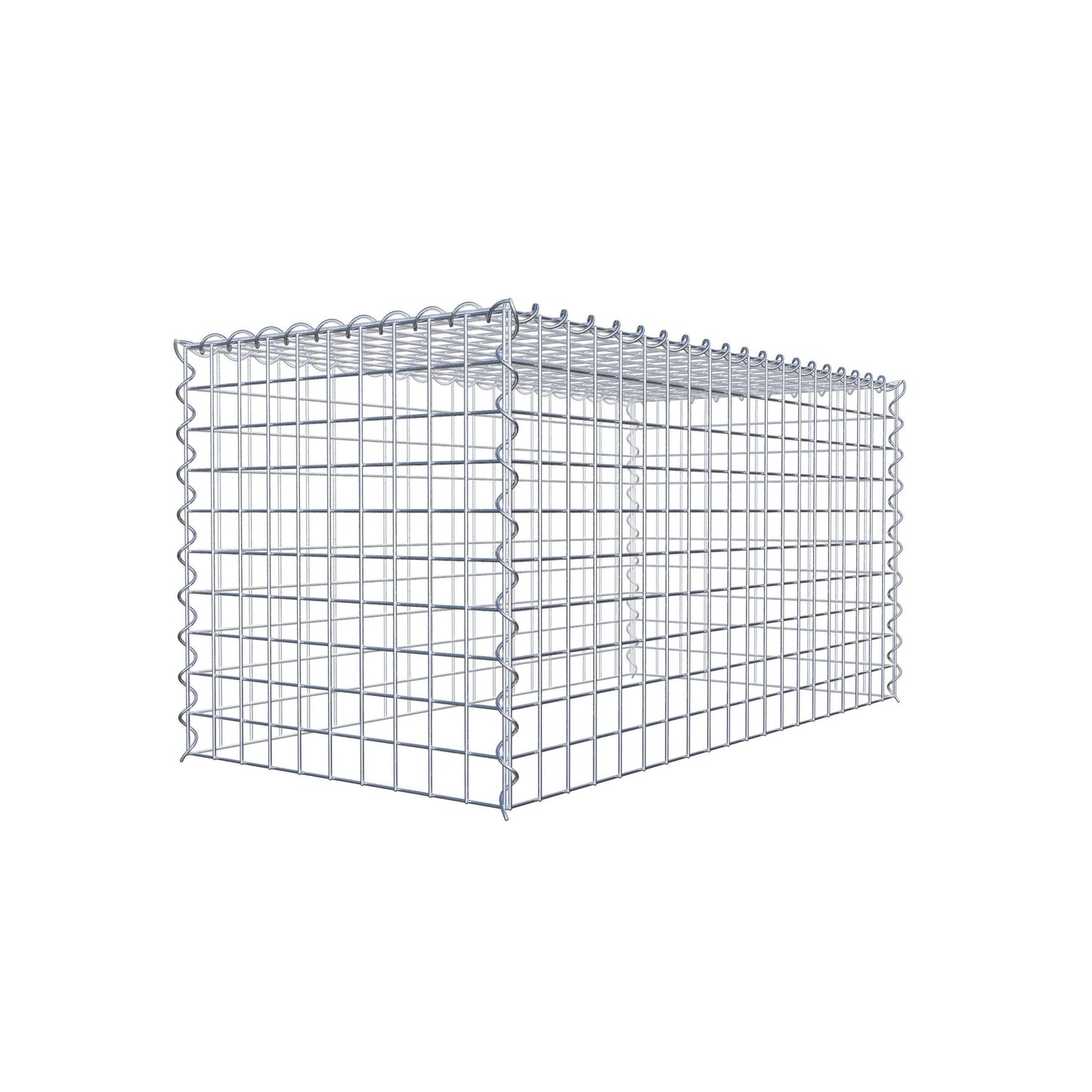 Aangegroeide schanskorf type 3 100 cm x 50 cm x 50 cm (L x H x D), maaswijdte 5 cm x 5 cm, spiraal