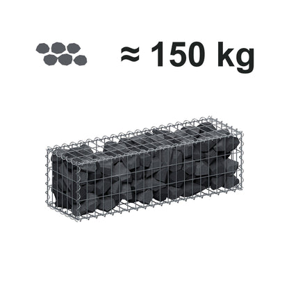 Gabion 100 cm x 30 cm x 30 cm (L x H x D), maskstorlek 5 cm x 10 cm, spiral