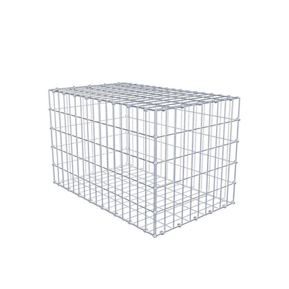 Gabião 80 cm x 50 cm x 50 cm (C x A x P), malhagem 5 x 10 cm, anel espiral