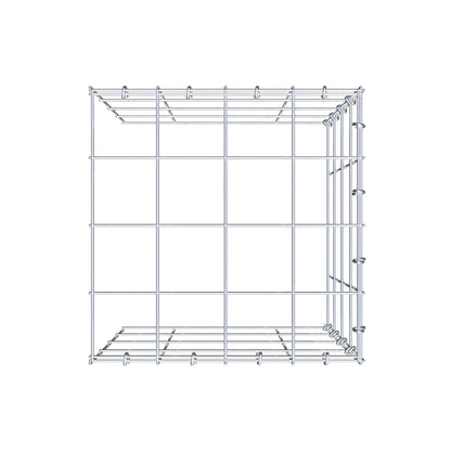 Gabbione aggiuntivo tipo 4 40 cm x 40 cm x 40 cm (L x H x P), maglia 10 cm x 10 cm, anello a C