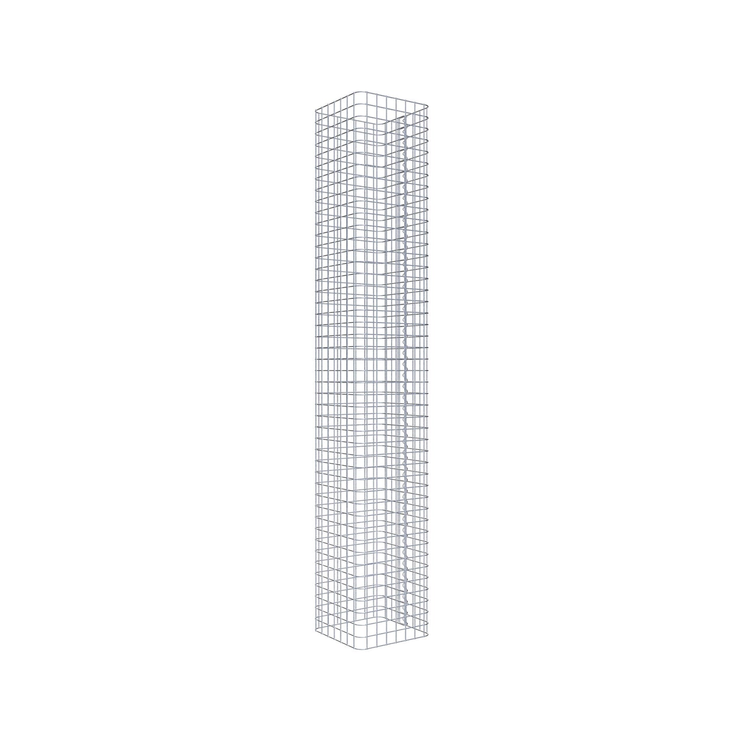 Gabionensäule eckig 37 cm x 37 cm, 230 cm Höhe, MW 5 cm x 5 cm