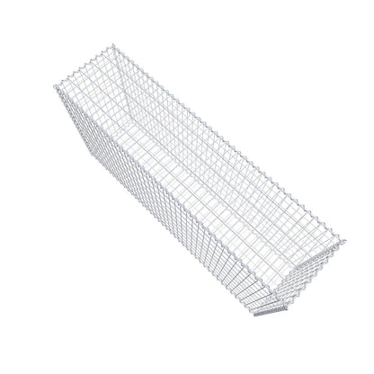 Gabion 200 cm x 100 cm x 50 cm (L x H x D), mesh size 5 cm x 10 cm, spiral