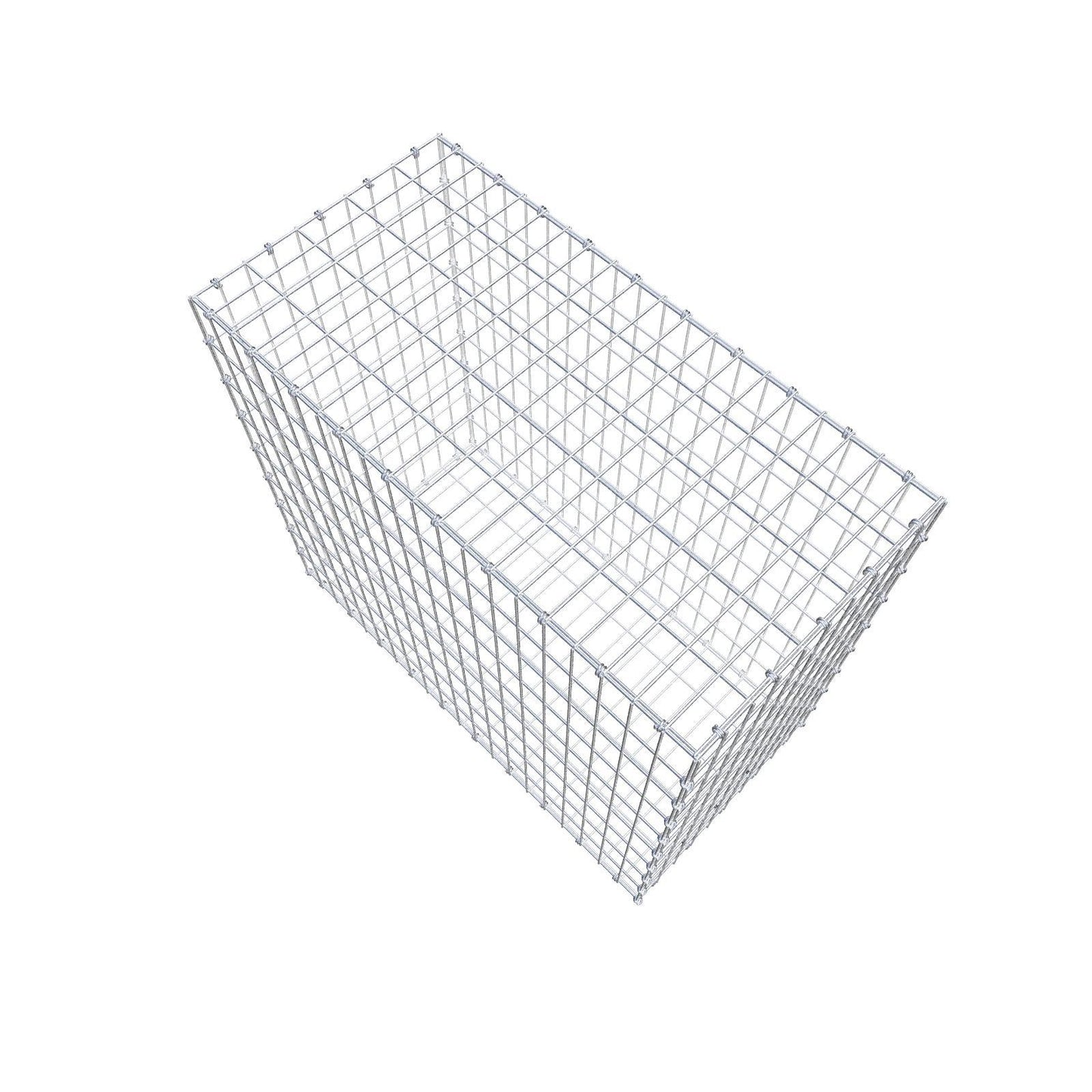Gabião 100 cm x 90 cm x 50 cm (C x A x P), malhagem 5 x 10 cm, anel espiral