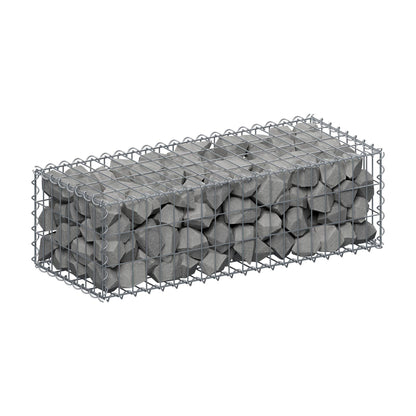 Schanskorf 100 cm x 30 cm x 40 cm (L x H x D), maaswijdte 5 cm x 10 cm, spiraalvormig