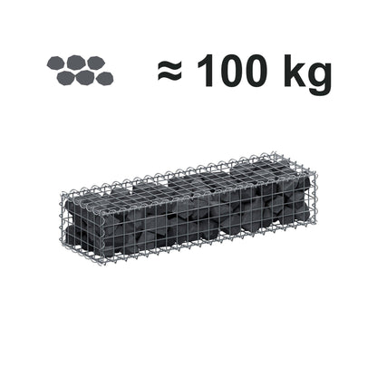 Gabion 100 cm x 20 cm x 30 cm (L x H x D), mesh size 5 cm x 5 cm, spiral