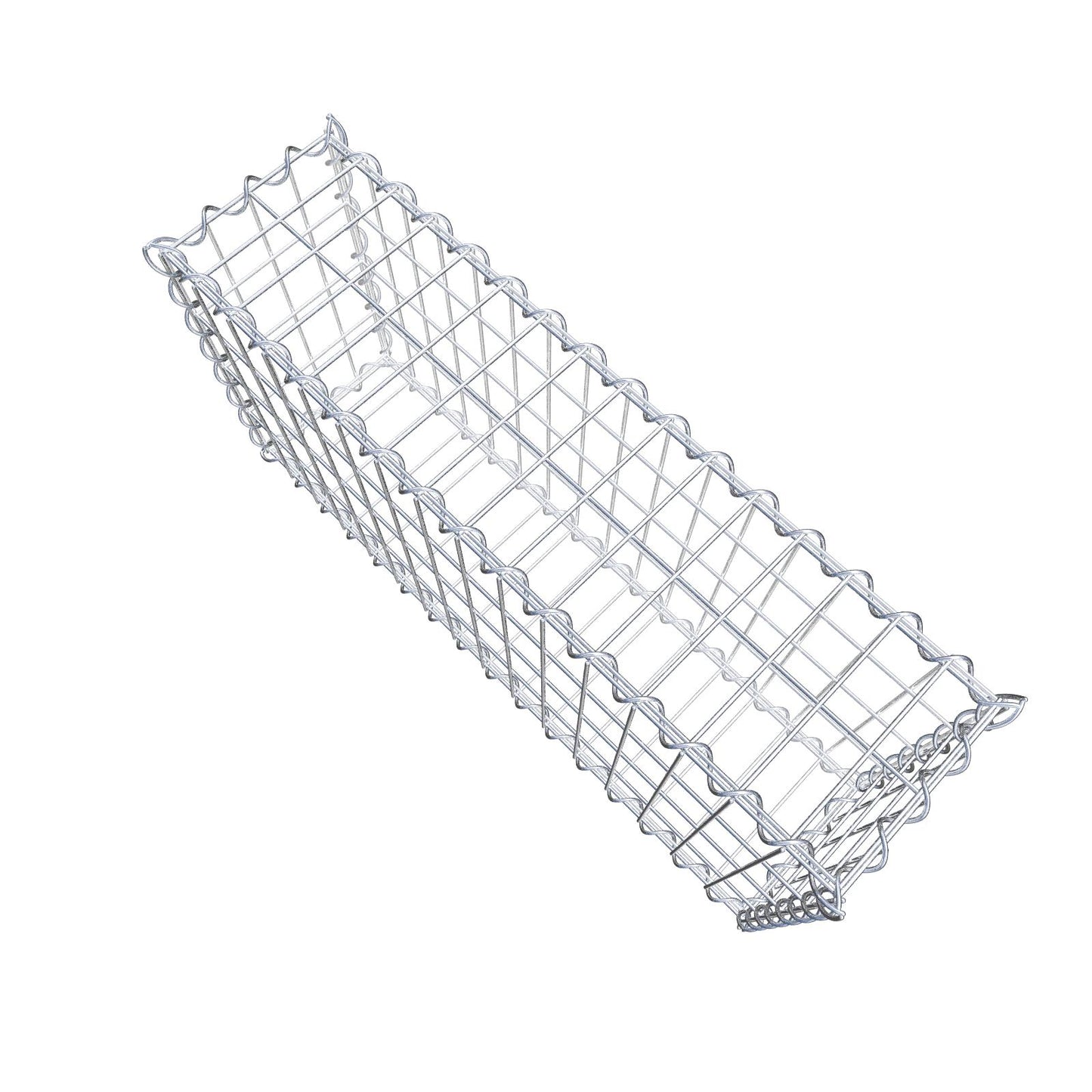 Gabião 80 cm x 40 cm x 20 cm (C x A x P), malhagem 5 cm x 10 cm, espiral