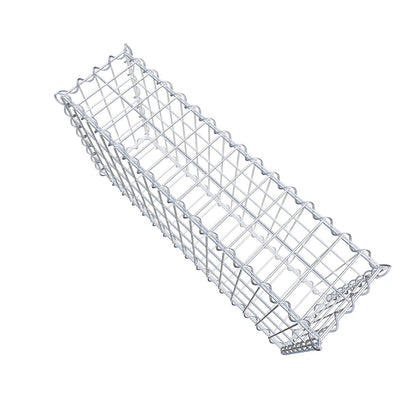 Gabião 80 cm x 40 cm x 20 cm (C x A x P), malhagem 5 cm x 10 cm, espiral