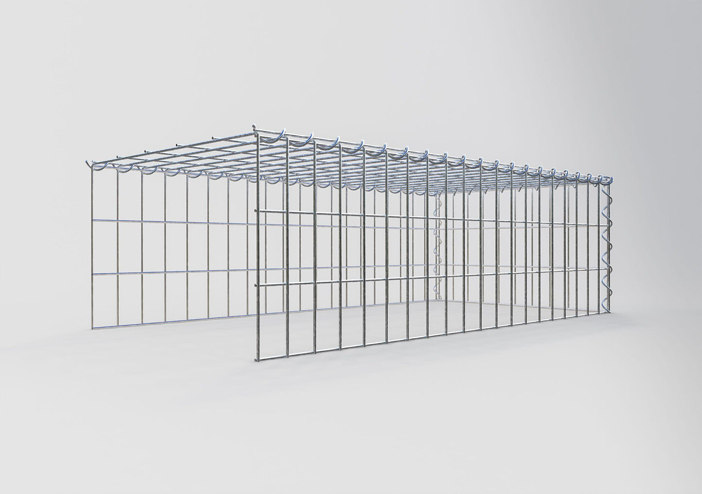 Gabião tipo 4 100 cm x 30 cm x 50 cm (C x A x P), malhagem 5 cm x 10 cm, espiral