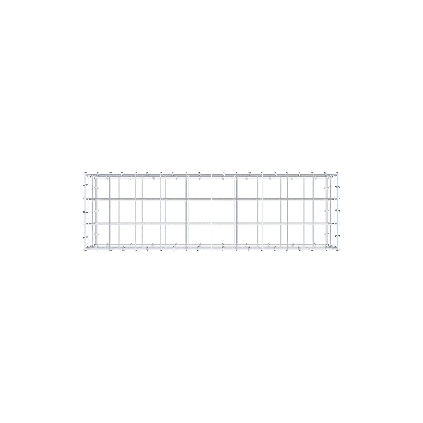 Gabion 100 cm x 30 cm x 30 cm (L x H x D), mesh size 10 cm x 10 cm, C-ring