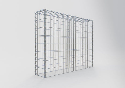 Gabion rapporté type 3 100 cm x 80 cm x 20 cm (L x H x P), mailles 5 cm x 10 cm, spirale