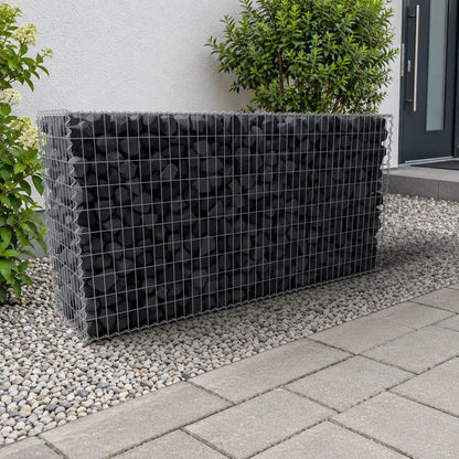 Gabion 200 cm x 100 cm x 50 cm (L x H x D), mesh size 5 cm x 10 cm, spiral
