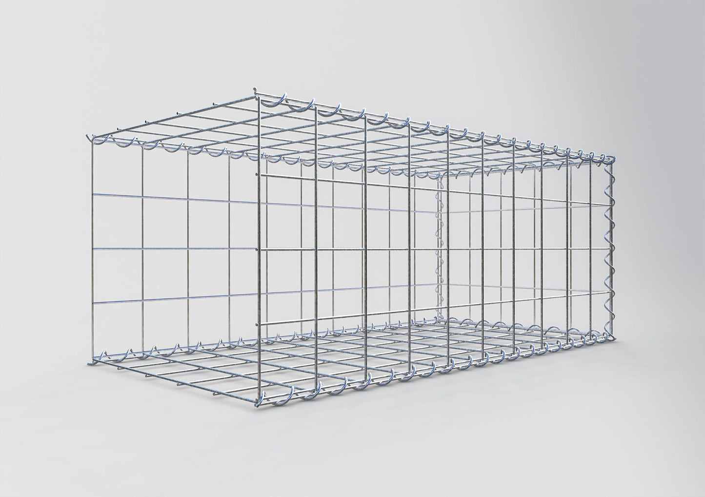 Gavión adicional tipo 2 100 cm x 40 cm x 50 cm (L x A x P), malla 10 cm x 10 cm, en espiral