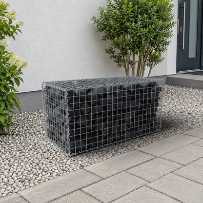 Gabião 100 cm x 50 cm x 50 cm (C x A x P), malhagem 5 cm x 5 cm, espiral
