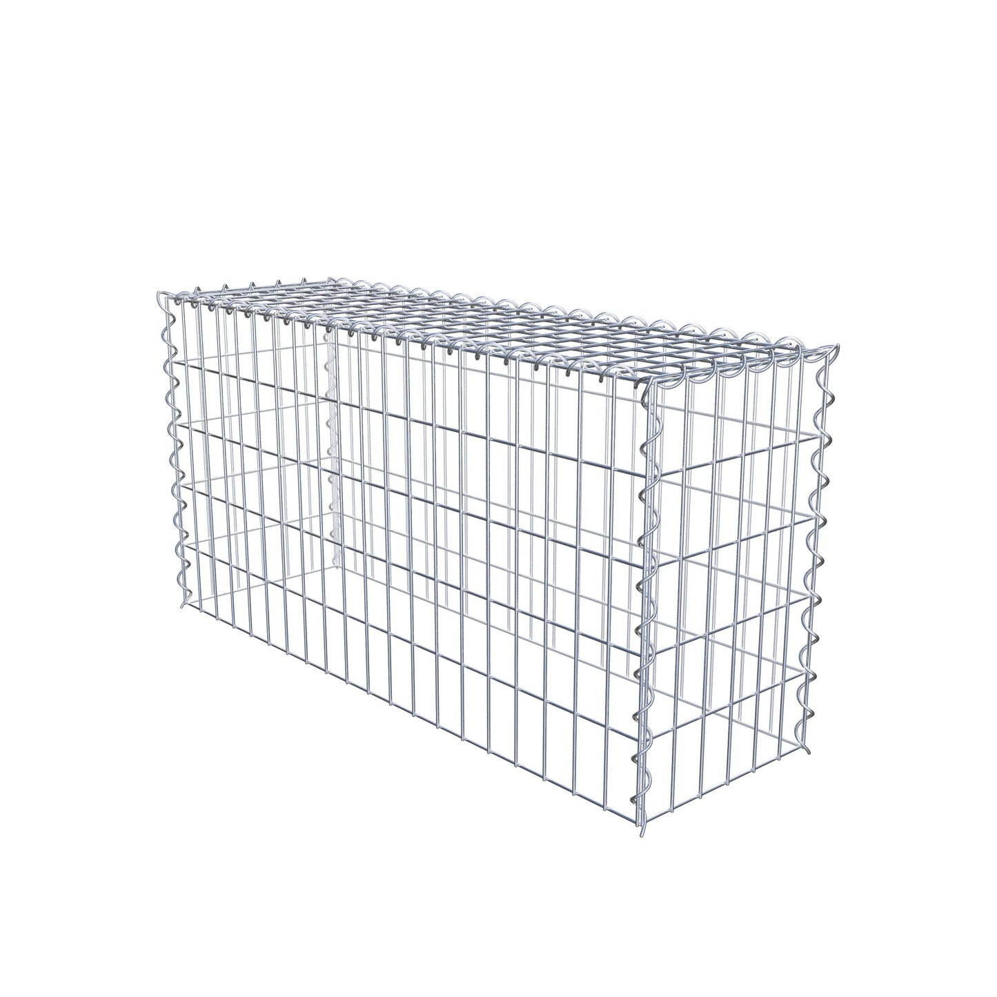 Gabion rapporté type 3 100 cm x 50 cm x 30 cm (L x H x P), mailles 5 cm x 10 cm, spirale