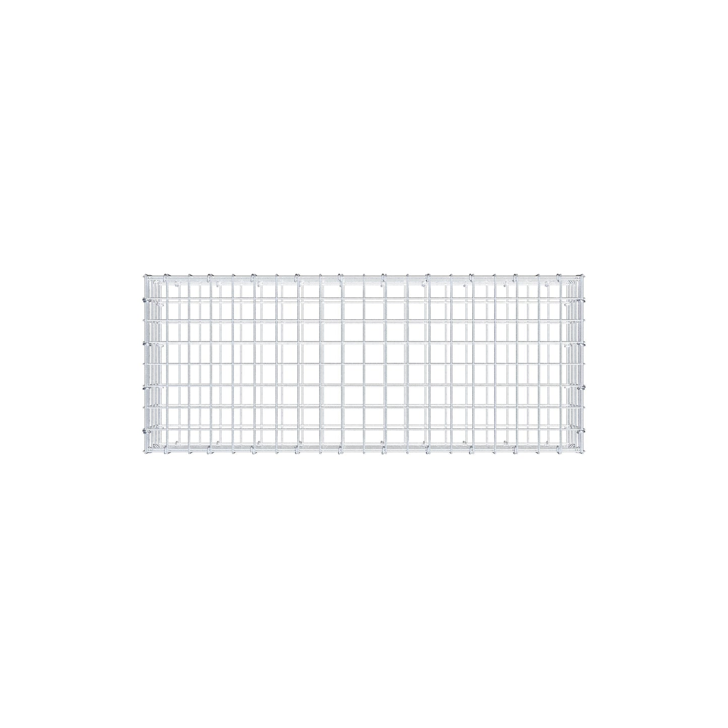 Gavión 100 cm x 20 cm x 40 cm (L x A x P), malla 5 cm x 5 cm, anillo en C