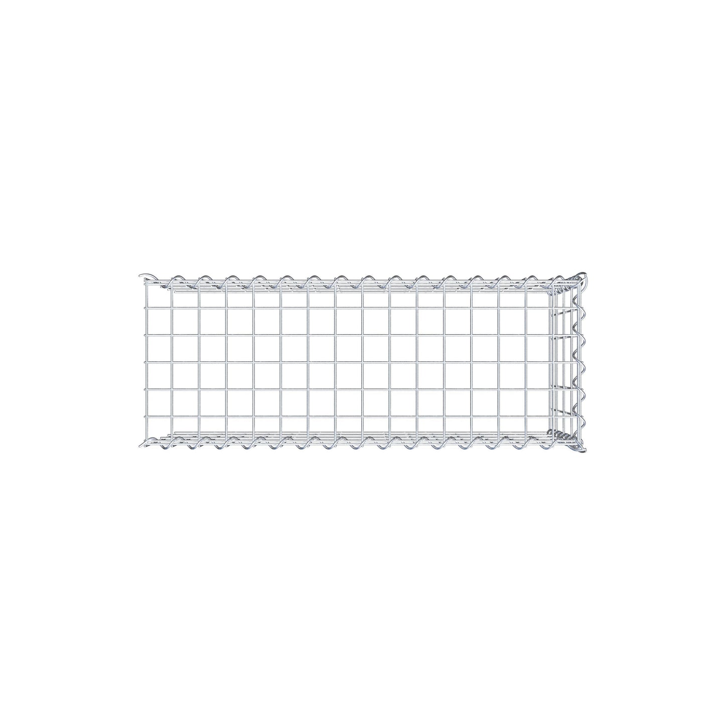 Gabião tipo 4 80 cm x 40 cm x 30 cm (C x A x P), malhagem 5 cm x 10 cm, espiral