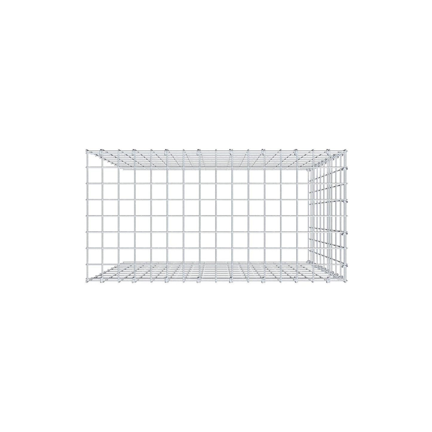 Fourche rapportée type 4 100 cm x 80 cm x 40 cm (L x H x P), maille 5 cm x 10 cm, anneau en C