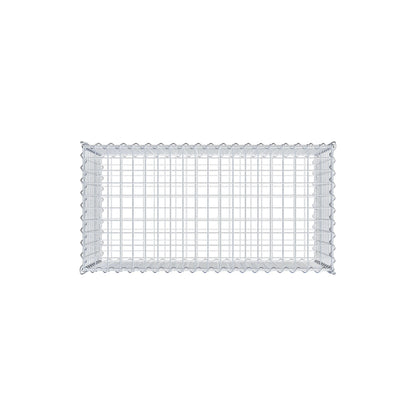 Gabião 100 cm x 50 cm x 50 cm (C x A x P), malhagem 5 cm x 5 cm, espiral