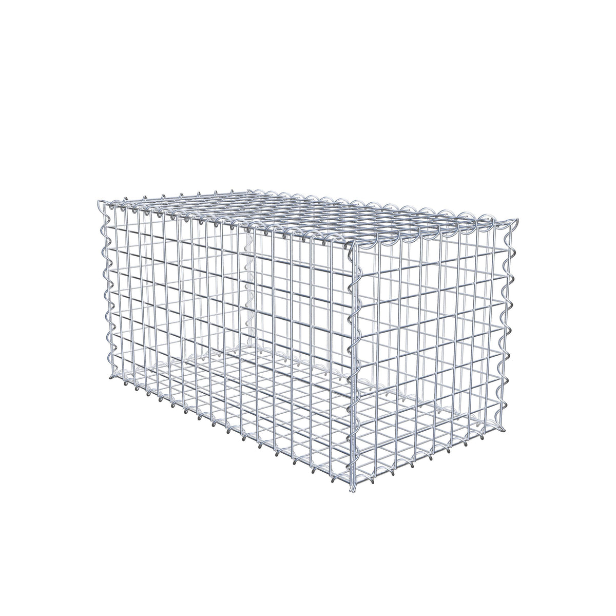 Gabião 80 cm x 40 cm x 40 cm (C x A x P), malhagem 5 cm x 5 cm, espiral