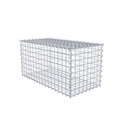 Gabião 80 cm x 40 cm x 40 cm (C x A x P), malhagem 5 cm x 5 cm, espiral