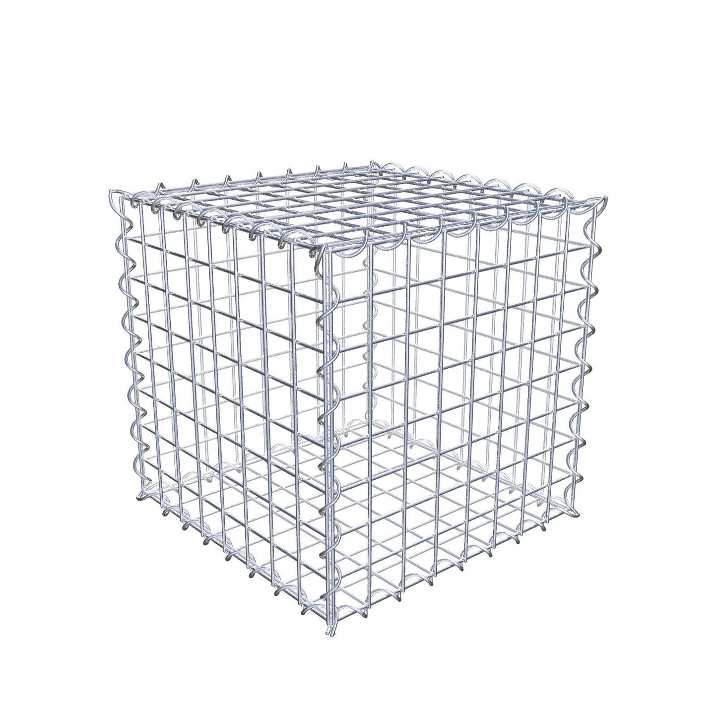 Gabion 40 cm x 40 cm x 40 cm (L x H x D), mesh size 5 cm x 5 cm, spiral