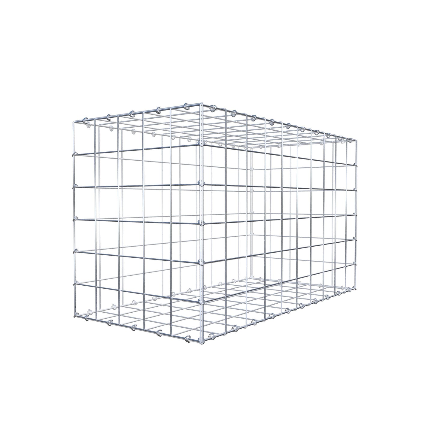 Gabião 100 cm x 60 cm x 50 cm (C x A x P), malhagem 10 cm x 10 cm, anel C