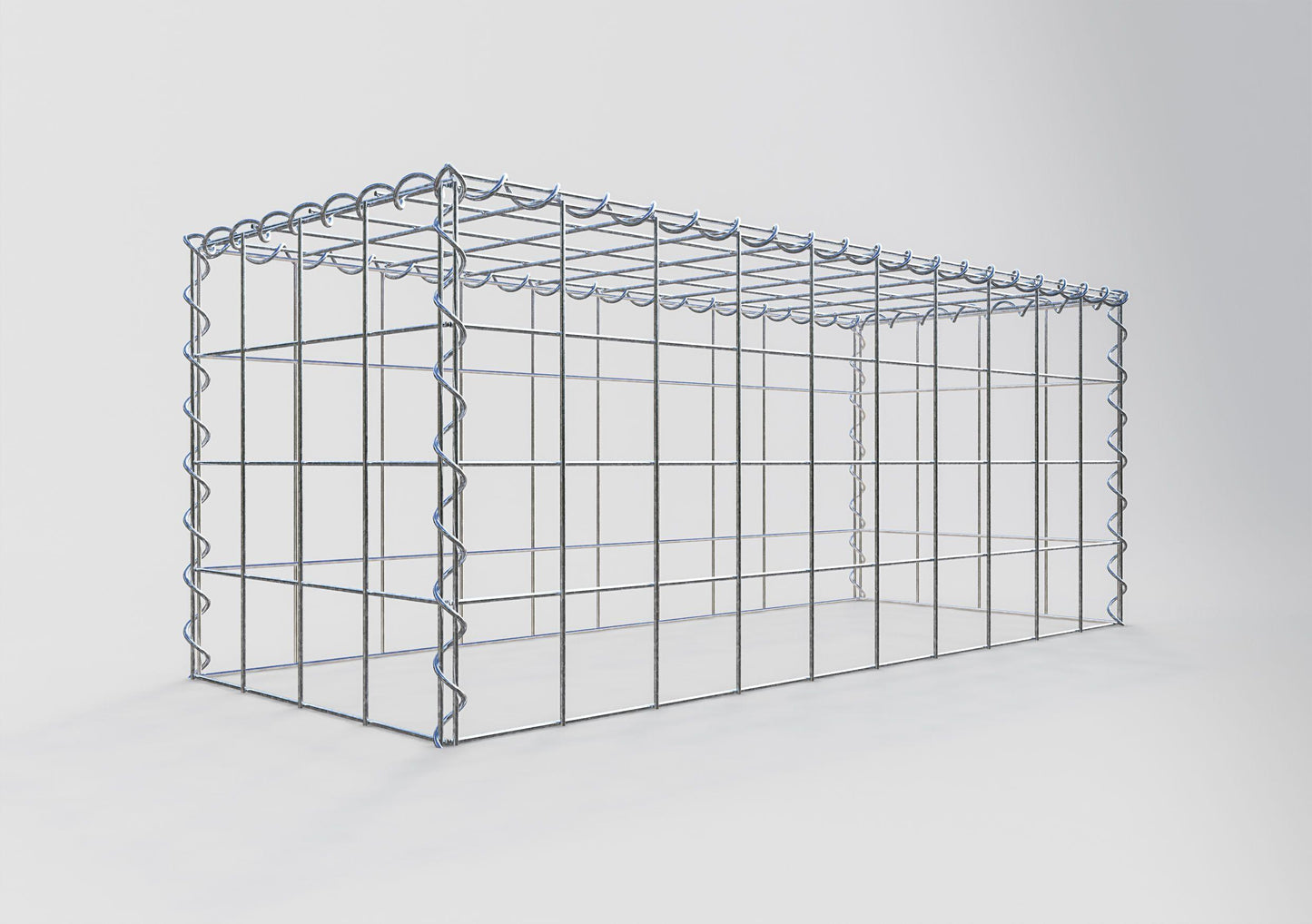 Add-on schanskorf type 3 100 cm x 40 cm x 40 cm (L x H x D), maaswijdte 10 cm x 10 cm, spiraal