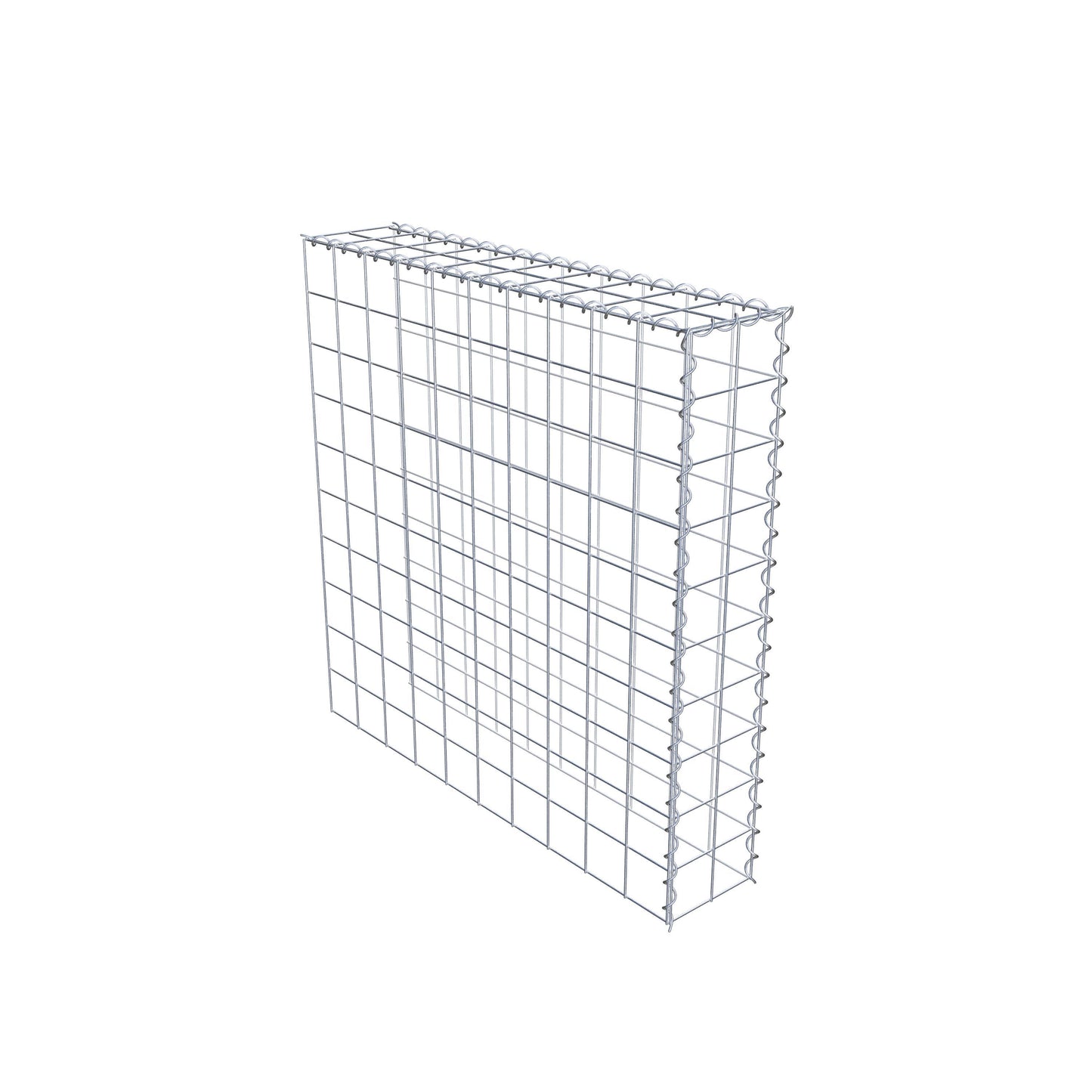 Gabião tipo 4 100 cm x 100 cm x 20 cm (C x A x P), malhagem 10 cm x 10 cm, espiral