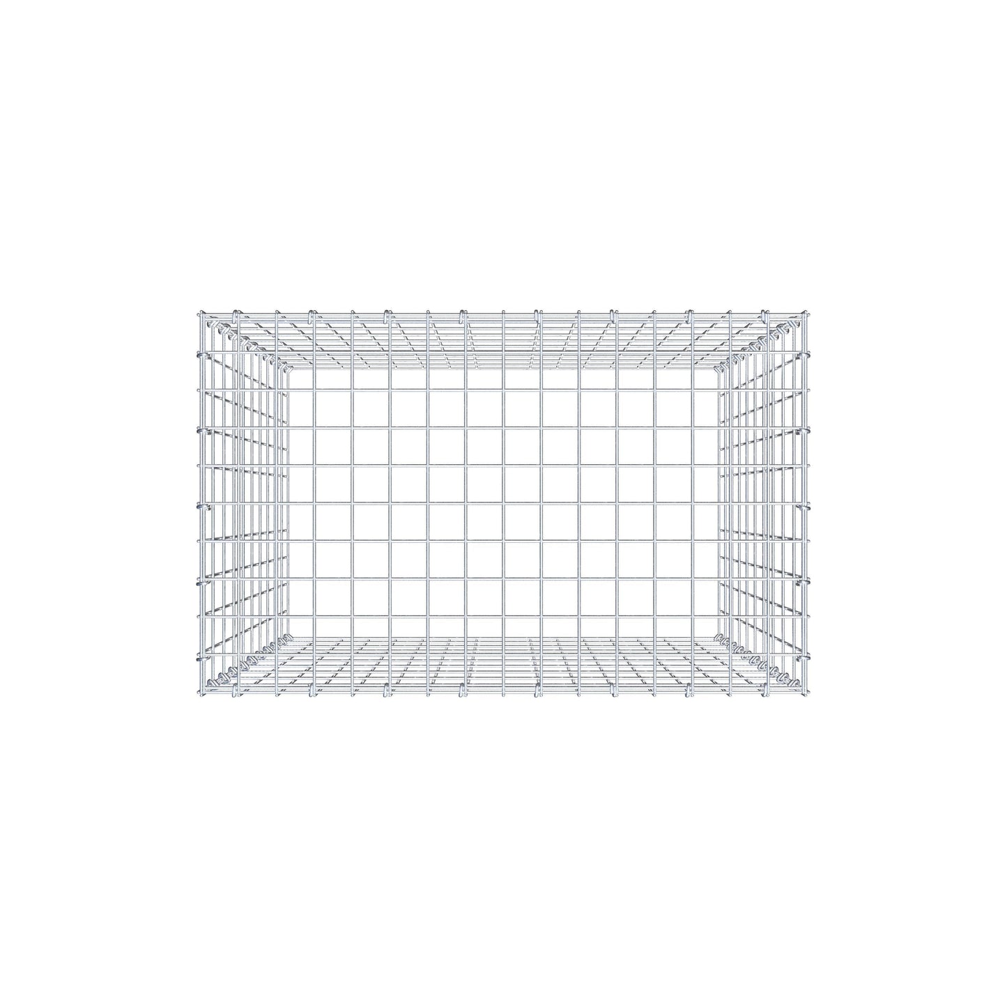 Gabbione aggiuntivo di tipo 3 100 cm x 80 cm x 50 cm (L x H x P), maglia 5 cm x 10 cm, anello a C