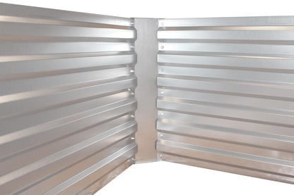 Lecho elevado de chapa galvanizada con tapa - Dimensiones sin tapa: 184 x 60 x 90 cm (L x A x P, dimensiones de plantación)
